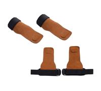 Amosfun Pull-up Grip Belt Hand Grips for Weightlifting and Bodybuilding, Lightweight Cow Suede Leather with Sbr Material, Non-slip Palm Protection Reducing Risk of Falling for Barbell