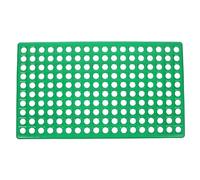 Amosfun Rabbit Cage Floor Panel 28.5X48.8Cm Green Ventilated Mat with Drain Holes for Rabbit Feet Health, Suitable for Bunny Cage Habitat and Feeding Areas