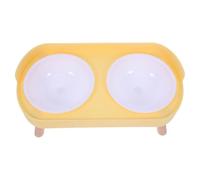 Amosfun Raised Pet Feeding Bowl Stand for Dogs and Kittens Spill Resistant Abs Plastic Elevated Bowl with Ergonomic Feeding Posture for Outdoor Gatherings