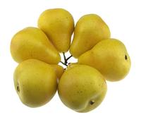 Amosfun Realistic Artificial Pears for Decoration 6pcs Pear Photo Props Fake Pear Adornment Kitchen Fake Fruit Faux Fruit Dec