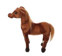 Amosfun Realistic Standing Plush Horse for Soft Stuffed Animal Lifelike Model for Sleep Comfort and Educational Play Gifts