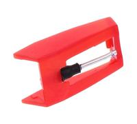 Amosfun Record Player Needle Replacement Stylus Red Aluminium Alloy with Abs, Featuring Stability and Wear Resistance for Sturdy Audio Performance for Turntable and Vinyl Records