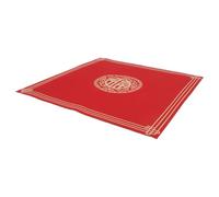 Amosfun Red Mahjong Table Protector Pad 80cm Lucky Fu Pattern, Anti Slip and Noise Dampening Diatom Mud Material, Easy to Clean Table Cover for Cards and Tiles during Gatherings