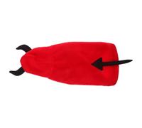 Amosfun Red Plush Three-dimensional Devil Costume for Pets and Puppies Warm Halloween Dog Clothes Outfit for Seasonal Festive Dress