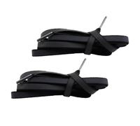 Amosfun Reflective Flat Shoelaces 140cm 2 Pairs Black Fluorescent Rainbow Color-changing Runner Shoe Laces for Sneakers Sports Shoe Accessories