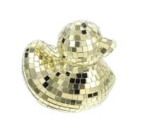 Amosfun Reflective Mirror Disco Duck Ornament Animal Shape Desktop Decoration for Home Kitchen Party Wedding Photo Props