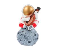 Amosfun Resin Astronaut Figurine Playing Piano Creative Space Ornament for Desk Home Office Decoration Smooth Surface Space Enthusiasts