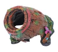 Amosfun Resin Reptile Hiding Hut Landscaping Ornament with Realistic Appearance and Easy to Clean for Reptile Tank and Desert Aquarium Suitable for Fish and Hermit Crab