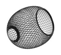 Amosfun Retro Industrial Iron Lampshade Drum Shape Hollow Mesh Light Cover Replacement for Pendant Ceiling Fan Lamp with Artistic Geometric Design and Easy Installation