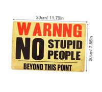 Amosfun Retro Iron Plate Warning Sign for Backyard Private Property Weatherproof Outdoor Garden Decor with Bold Lettering Vintage Wall Art for Home Safety and Caution Lightweight