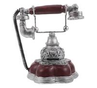 Amosfun Retro Telephone Ornament Vintage Aesthetic Home Decor Decorative Phone Model for Living Shelf Bedroom Cabinet Resin Craft