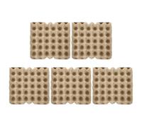 Amosfun Reusable Paper Pulp Egg Trays 5pcs Pack 30-count Beige Egg Cartons Organiser Storage Holder for Refrigerator Kitchen Use