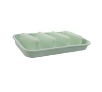 Amosfun Reusable Silicone Taco Rack Non Slip Holder with Dividers for Tacos Heat Resistant Tray for Easy Cleaning and Secure Food Placement for Mexican Cuisine and Serving