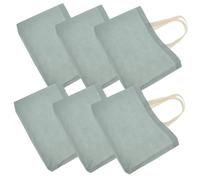Amosfun Reusable Thickened Non-woven Tote Bags 35x25x10cm, Portable Shopping Bags with Handles for Grocery Store, Clothing, Packaging, 50pcs Bulk Set in Light Green