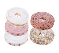 Amosfun Ribbon Reusable and Versatile DIY Use with Pumpkin and Maple Leaf Shapes 5 Rolls Thanksgiving Autumn Polyester Grosgrain Ribbon for Indoor Decorations and Community Gatherings