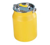 Amosfun Rice Bucket 10l Stainless Steel Airtight Grain Storage Container with Lid for Kitchen Pantry Household Food Organization