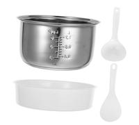 Amosfun Rice Cooker Inner Pot 3L Stainless Steel Replacement Pot with Non-Stick Coating for Rice Cooking and Soup Making - Accessory