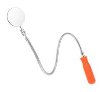 Amosfun Rotating Telescopic Inspection Mirror with LED Light Extendable Mechanics Mirror for Vehicle Condition Check Bendable Reflective Tool for Automotive and Use