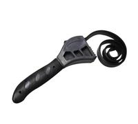 Amosfun Rubber Strap Wrench Jar Openers Adjustable 2pcs Multifunctional Black Plastic and Rubber Material Suitable for Auto Repair and Kitchen Use