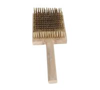 Amosfun Rust-resistant Wire Cleaning Brush with Wooden Handle Moss and Weed Remover for Garden Cleaning Narrow Paving Slab Cleaner Practical Household Tool