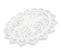 Amosfun Rustic Pendant Wooden Wall Panel 3d Embossed Wall Decoration for Bedroom Indoor Use Vintage Farmhouse in White Wood