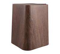 Amosfun Rustic Wood-like Waste Bin with Swing-top Lid Weighted Base for Stability Odor-blocking Compact Trash Can for Kitchen Bathroom Bedroom Office and Living Use