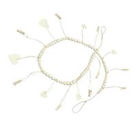 Amosfun Rustic Wooden Beads Photo Display Clips with Hemp String Hanging Wall Decor for Family Photos Artwork Postcards and Art Display and Easy to Clean Organizer Garland