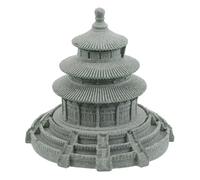 Amosfun Sandstone Heaven Figurine Ancient Temple Decor Craft for Home Zen Garden Ornament Tabletop Micro Landscape Accessory