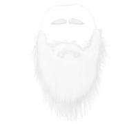 Amosfun Santa Beard and Eyebrow Set, Xmas Santa Claus Adhesive Beard Santa Claus Cosplay Costumes Christmas Photo Props