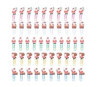 Amosfun Santa Claus and Sturdy Construction with Strong Clip Force Paper Clips Wooden 50pcs Suitable for School and Home Use