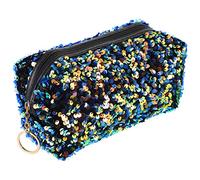 Amosfun Sequin Bag 1pc Cosmetic Storage Bag Portable Makeup Organizer Square Large Capacity Travel for Female Friends
