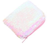 Amosfun Sequin Small Crossbody Bag with Single Strap, Pink Cartoon Coin Purse and Card Holder, Versatile Change Wallet Suitable for Party Favors and Daily Use