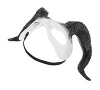 Amosfun Sheep Horn Realistic Animal Head Cosplay Party Costume Accessory for Adults with Horns Breathable Design for Halloween Carnival and Themed Events