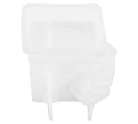 Amosfun Silicone Mould for Resin Casting Candle Making Thumb Shaped Candle Mold Creative White Flexible Sturdy Hand Gesture Mold for Resin Crafts