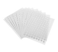 Amosfun Silver Star Reward Stickers 0.8cm Pentagram Adhesive Incentive Decals 10 Sheets for Classroom, Kindergarten, Teacher Motivation and Achievement Charts