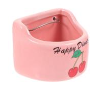 Amosfun Small Feeding Bowl Hamster Food Bowl Anti-scraping Design Space-saving Ceramic Incline Molding Feeding Small Pets Guinea Pig