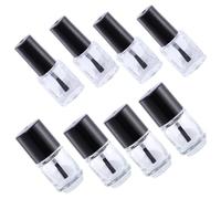 Amosfun Small Glass Nail Polish Bottles with Simple Classical Design with Brush Cap 20pcs Convenient and Square Mini Glass Bottles for Refillable Gel Polish for Female Friends