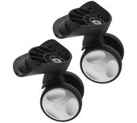 Amosfun Small Swivel Wheel Replacement for Luggage Suitcase 1 Pair Black Plastic Travel Suitcase Wheels with Swivel Bearings Compatible with Small Trolley