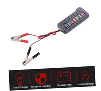 Amosfun Smart Battery Tester Portable with Material and Alligator Clips LED Display for Battery Voltage and Internal Resistance Use Status Detector for Aa Aaa and Car Black
