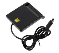 Amosfun Smart USB Smart Card Reader Multifunctional Compatible with Windows Vista X Type-c Interface for Dnie Atm Ic Id Cac Sim Cards Compact Portable High-speed Data Transfer