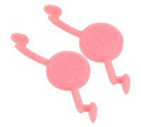 Amosfun Smile Trainer Facial Exerciser 2pcs, Pink for Women Silicone Aligning Teeth and Jaw Training and Comfortable Wear Mouth for Home Beauty Care