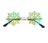 Amosfun Snowflakes Eyeglass Party Supplies Safe Wear Photo Prop for Christmas Cosplay Party Unforgettable Memories