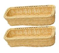 Amosfun Spice Jar Holder and Kitchen Utensil Basket Woven Plastic Storage Box for Household Tabletop Organizer Compact 2.4 X 3.1 X 2.4 Inch Desktop Sundry Container