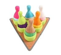 Amosfun Squeaky Bowling Puppy Train Plaything Dog Slow Feed Mat Assorted Colour Polyester Interactive Safe for Pet Use for Pet Training