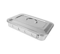 Amosfun Stainless Steel Body Thermometer Sterilization Box Soaking Tray Portable Compact for Indoor Beauty Salon Use