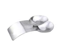 Amosfun Stainless Steel Double Spoon Rest Rack Large Thickened Soup Spoon Holder Tray for Kitchen Utensils Cutlery Shelf with Arc Design for Neat Cook Space Organization