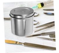 Amosfun Stainless Steel Dressing Jar for Cotton Balls Storage Heat-resistant and Corrosion-resistant Unguent Container Practical Smooth Design for Clinic and Household Use