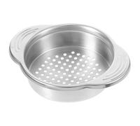 Amosfun Stainless Steel Food Can Strainer Sieve with Handles Corrosion-Resistant Can Draining Colander for Oil and Water Filtration Versatile Kitchen Tool for Canned Goods and More