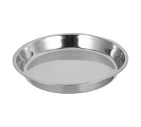Amosfun Stainless Steel Round Dinner Plate 28cm - Non-Stick for Easy Food Release, Rust-Resistant for Long-Term Use - for Camping, Roasting Chicken & Vegetables, Outdoor Serving