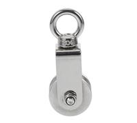 Amosfun Stainless Steel Single Pulley U-groove Lifting Wheel Tool Rustproof Swivel Pulley for Wire Rope Industrial Use